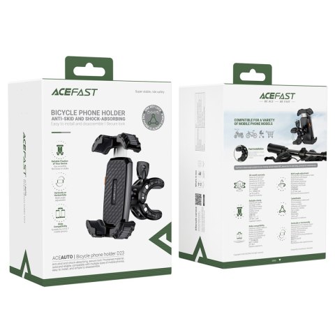 Uchwyt na telefon 4.5-6.7'' mocowany na kierownicę roweru motoru - czarny Uchwyt na telefon 4.5-6.7'' mocowany na kierownicę roweru motoru - czarny