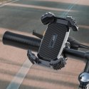 Uchwyt na telefon 4.5-6.7'' mocowany na kierownicę roweru motoru - czarny