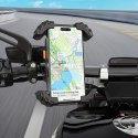 Uchwyt na telefon 4.5-6.7'' mocowany na kierownicę roweru motoru - czarny