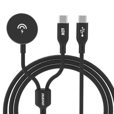 2w1 Kabel przewód z ładowarką do Apple Watch + wtyczka USB-C PD 60W - czarna 2w1 Kabel przewód z ładowarką do Apple Watch + wtyczka USB-C PD 60W - czarna
