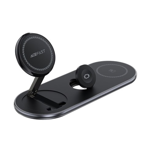 3w1 Ładowarka indukcyjna Qi2 na smartfon słuchawki smartwatch - czarna 3w1 Ładowarka indukcyjna Qi2 na smartfon słuchawki smartwatch - czarna