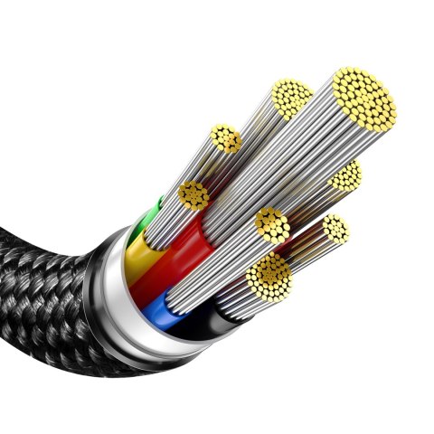 Kabel przewód Tungsten Gold USB-C 100W 4K 20Gb/s 60Hz 1.5m - czarny Kabel przewód Tungsten Gold USB-C 100W 4K 20Gb/s 60Hz 1.5m - czarny
