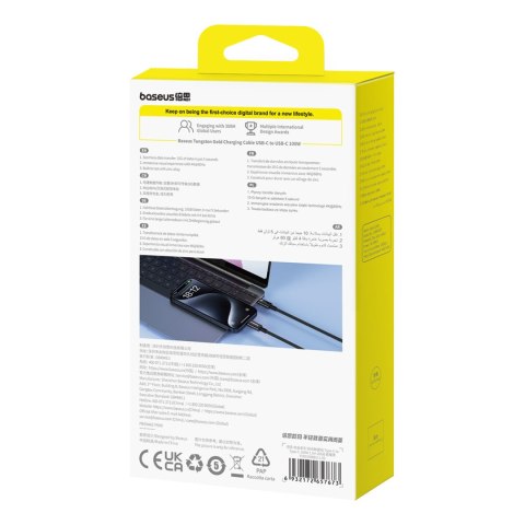 Kabel przewód Tungsten Gold USB-C 100W 4K 20Gb/s 60Hz 1.5m - czarny Kabel przewód Tungsten Gold USB-C 100W 4K 20Gb/s 60Hz 1.5m - czarny