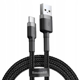 Kabel przewód w oplocie Halo USB-A - USB-C 2A 3m - czarny