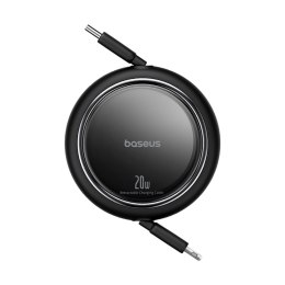 Kabel przewód zwijany Free2Pull USB-C - iPhone Lightning 20W 1m - czarny
