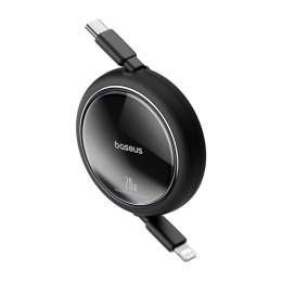 Kabel przewód zwijany Free2Pull USB-C - iPhone Lightning 20W 1m - czarny