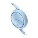 Kabel przewód zwijany Free2Pull USB-C - iPhone Lightning 20W 1m - niebieski