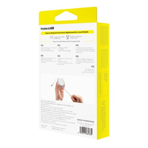 Kabel przewód zwijany Free2Pull USB-C - iPhone Lightning 20W 1m - niebieski Kabel przewód zwijany Free2Pull USB-C - iPhone Lightning 20W 1m - niebieski