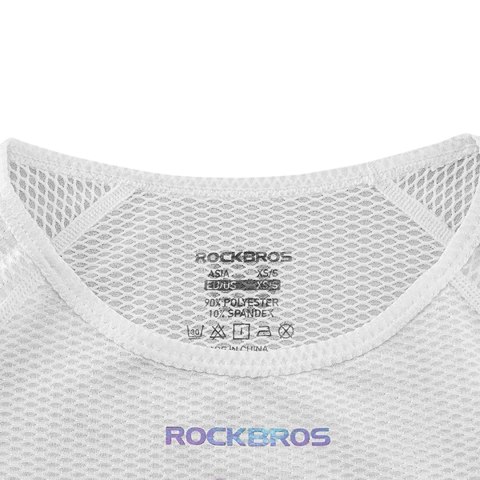 Koszulka kamizelka rowerowa tkanina 3D damska szybkoschnąca XL / XXL - biała Koszulka kamizelka rowerowa tkanina 3D damska szybkoschnąca XL / XXL - biała