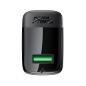 Ładowarka sieciowa A90 GaN USB-A QC 18W + kabel USB-C - czarna