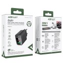 Ładowarka sieciowa A98 sieciowa GaN USB-A USB-C PD 30W - czarna
