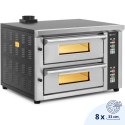 Piec do pizzy elektryczny z szamotem na 8 pizz śr. 33 cm 400 V 8400 W