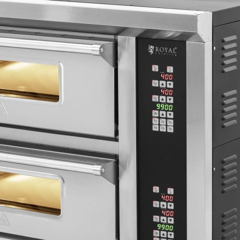 Piec do pizzy elektryczny z szamotem na 8 pizz śr. 33 cm 400 V 8400 W Piec do pizzy elektryczny z szamotem na 8 pizz śr. 33 cm 400 V 8400 W
