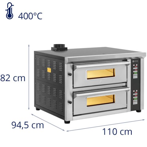 Piec do pizzy elektryczny z szamotem na 8 pizz śr. 33 cm 400 V 8400 W Piec do pizzy elektryczny z szamotem na 8 pizz śr. 33 cm 400 V 8400 W