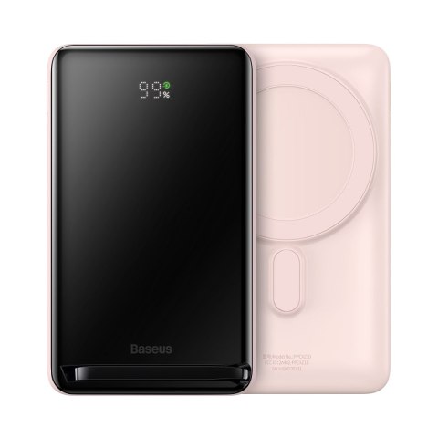 Powerbank z bezprzewodowym ładowaniem MagSafe 10000mAh 20W kabel USB-C 0.5m różowy Powerbank z bezprzewodowym ładowaniem MagSafe 10000mAh 20W kabel USB-C 0.5m różowy