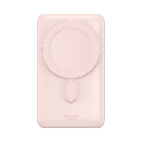Powerbank z bezprzewodowym ładowaniem MagSafe 10000mAh 20W kabel USB-C 0.5m różowy Powerbank z bezprzewodowym ładowaniem MagSafe 10000mAh 20W kabel USB-C 0.5m różowy