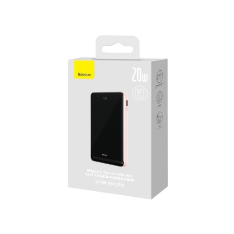 Powerbank z bezprzewodowym ładowaniem MagSafe 10000mAh 20W kabel USB-C 0.5m różowy Powerbank z bezprzewodowym ładowaniem MagSafe 10000mAh 20W kabel USB-C 0.5m różowy