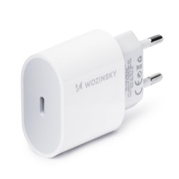 Szybka ładowarka USB C PD 20W + kabel USB C / Lightning 1m biały