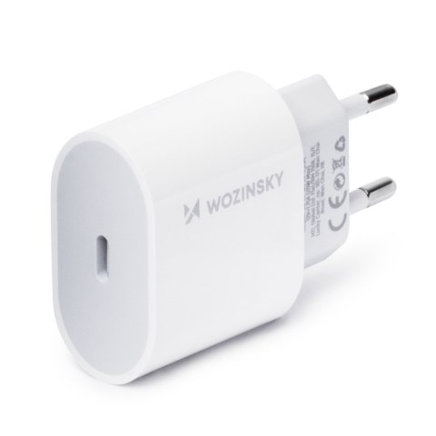 Szybka ładowarka USB C PD 20W + kabel USB C / Lightning 1m biały Szybka ładowarka USB C PD 20W + kabel USB C / Lightning 1m biały