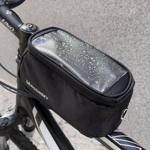 Torba na telefon na ramę rowerową na ramę pokrowiec na telefon do 6.5 cala 1.5L czarny Torba na telefon na ramę rowerową na ramę pokrowiec na telefon do 6.5 cala 1.5L czarny