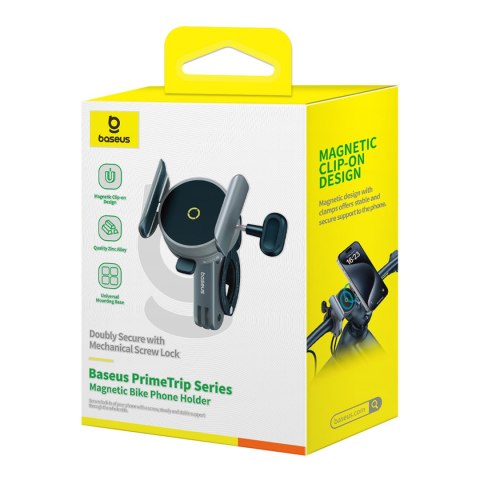 Uchwyt magnetyczny na telefon na kierownicę rower hulajnogę skuter motor PrimeTrip - czarny Uchwyt magnetyczny na telefon na kierownicę rower hulajnogę skuter motor PrimeTrip - czarny