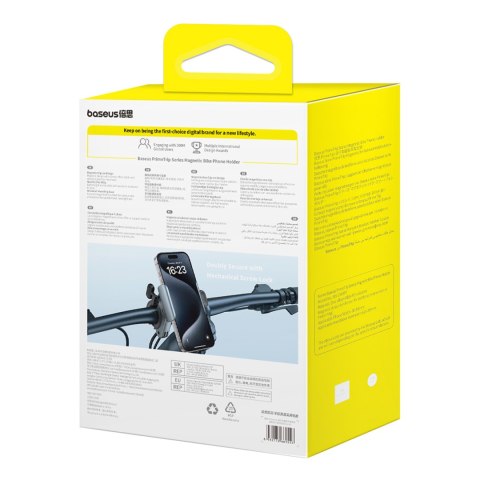 Uchwyt magnetyczny na telefon na kierownicę rower hulajnogę skuter motor PrimeTrip - czarny Uchwyt magnetyczny na telefon na kierownicę rower hulajnogę skuter motor PrimeTrip - czarny