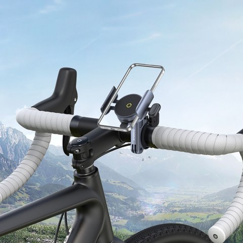Uchwyt magnetyczny na telefon na kierownicę rower hulajnogę skuter motor PrimeTrip - czarny Uchwyt magnetyczny na telefon na kierownicę rower hulajnogę skuter motor PrimeTrip - czarny