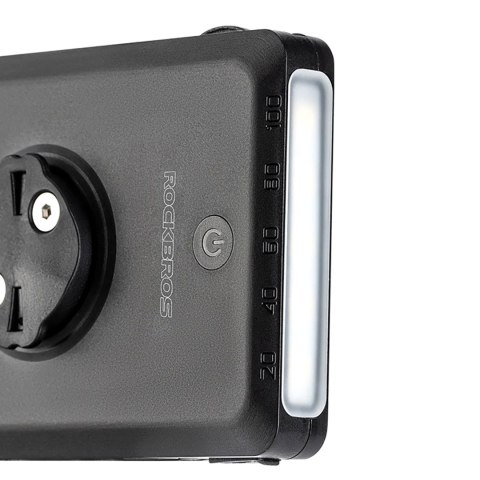 2w1 Lampka rowerowa przednia 150lm pod licznik z powerbankiem 5000mAh IPX6 - czarna 2w1 Lampka rowerowa przednia 150lm pod licznik z powerbankiem 5000mAh IPX6 - czarna