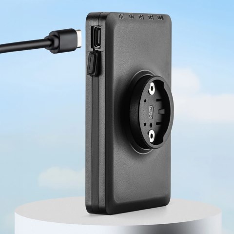 2w1 Lampka rowerowa przednia 150lm pod licznik z powerbankiem 5000mAh IPX6 - czarna 2w1 Lampka rowerowa przednia 150lm pod licznik z powerbankiem 5000mAh IPX6 - czarna