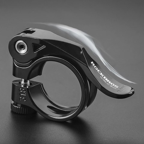 Obejma rowerowa zacisk do sztycy 27.2 i 28.6 mm pod siodełko z szybkozamykaczem - czarna Obejma rowerowa zacisk do sztycy 27.2 i 28.6 mm pod siodełko z szybkozamykaczem - czarna