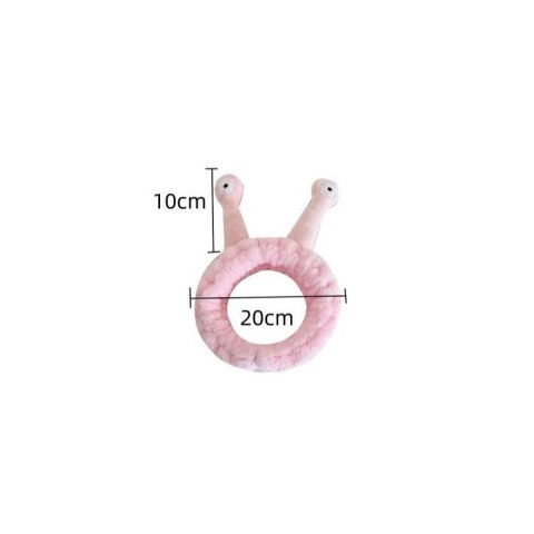 Opaska kosmetyczna do włosów ślimak, różowa pluszowa 20x5cm OPK22R Opaska kosmetyczna do włosów ślimak, różowa pluszowa 20x5cm OPK22R
