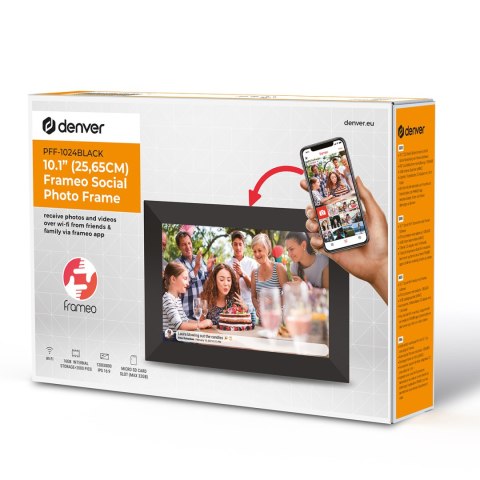 Ramka cyfrowa 10.1'' 16GB microSD WiFi Frameo PFF-1024B - czarna Ramka cyfrowa 10.1'' 16GB microSD WiFi Frameo PFF-1024B - czarna