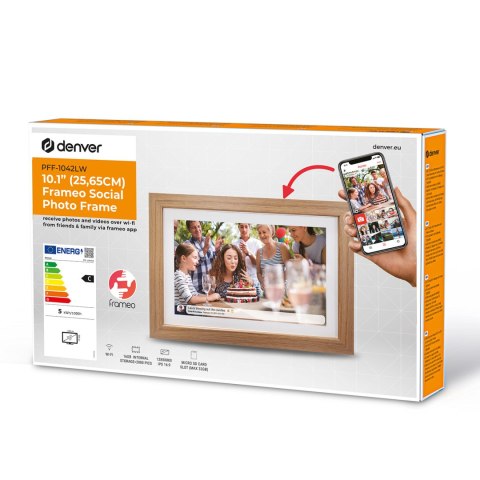 Ramka cyfrowa 10.1'' 16GB microSD WiFi microUSB Frameo PFF-1042LW - brązowa Ramka cyfrowa 10.1'' 16GB microSD WiFi microUSB Frameo PFF-1042LW - brązowa