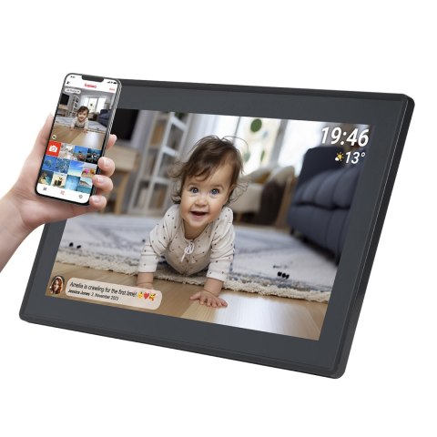 Ramka cyfrowa 15.6'' 8GB microSD WiFi głośnik MP4 AVI Frameo PFF-1514B - czarna Ramka cyfrowa 15.6'' 8GB microSD WiFi głośnik MP4 AVI Frameo PFF-1514B - czarna