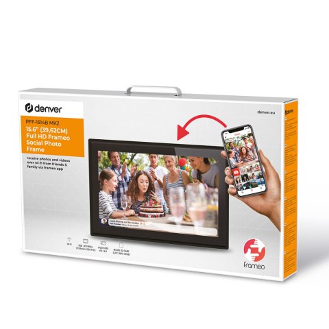 Ramka cyfrowa 15.6'' 8GB microSD WiFi głośnik MP4 AVI Frameo PFF-1514B - czarna Ramka cyfrowa 15.6'' 8GB microSD WiFi głośnik MP4 AVI Frameo PFF-1514B - czarna