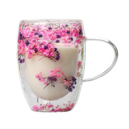 Szklanka termiczna z kwiatami w środku 300 ml 1szt SZK106