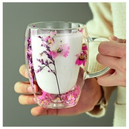 Szklanka termiczna z kwiatami w środku 300ml 1szt - SZK137