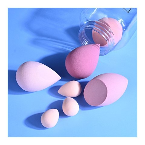 Zestaw 7 gąbeczek do makijażu ROSE CREAM DUO GB06R Zestaw 7 gąbeczek do makijażu ROSE CREAM DUO GB06R