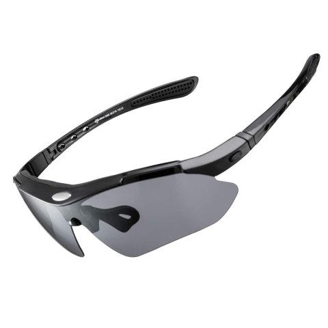 Okulary rowerowe polaryzujące z wymiennymi kolorowymi szkłami ZESTAW Okulary rowerowe polaryzujące z wymiennymi kolorowymi szkłami ZESTAW