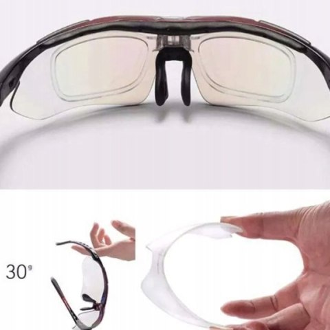 Okulary rowerowe polaryzujące z wymiennymi kolorowymi szkłami ZESTAW Okulary rowerowe polaryzujące z wymiennymi kolorowymi szkłami ZESTAW