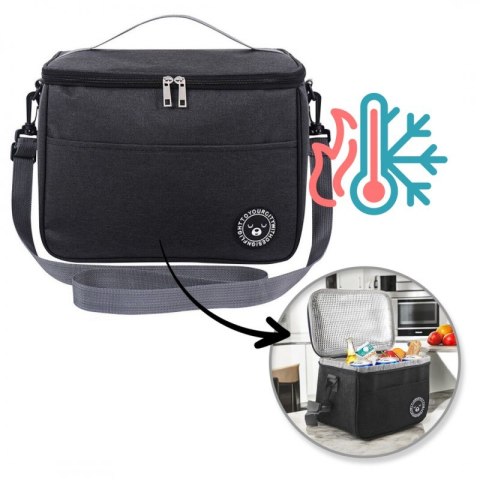 Torba termiczna do przenoszenia żywności LUNCH BOX 29x20x21cm KP04CZ Torba termiczna do przenoszenia żywności LUNCH BOX 29x20x21cm KP04CZ