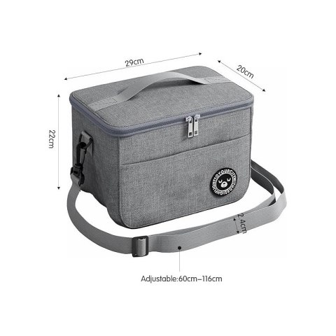 Torba termiczna do przenoszenia żywności LUNCH BOX 29x20x21cm KP04CZ Torba termiczna do przenoszenia żywności LUNCH BOX 29x20x21cm KP04CZ
