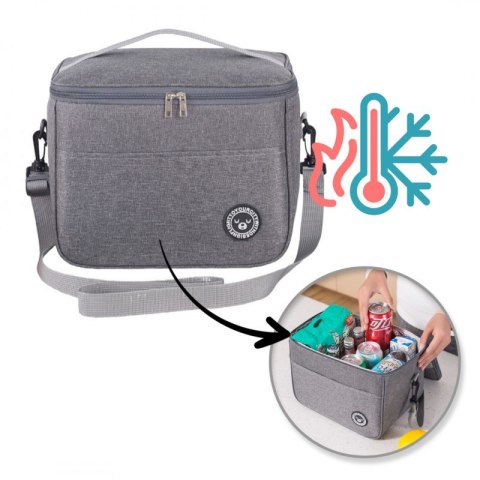 Torba termiczna do przenoszenia żywności LUNCH BOX 29x20x21cm KP04SZ Torba termiczna do przenoszenia żywności LUNCH BOX 29x20x21cm KP04SZ