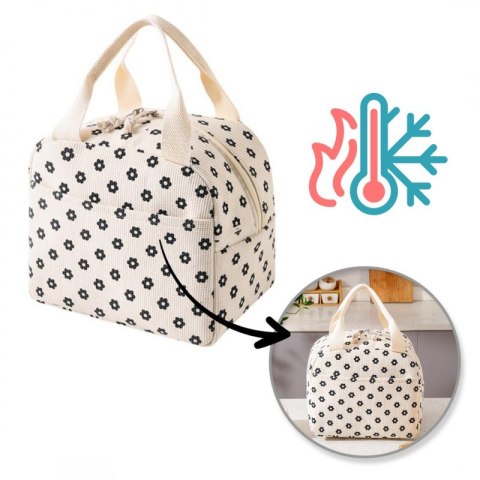Torba termiczna do przenoszenia żywności LUNCH BOX stokrotki 26x21x18cm PJM45 Torba termiczna do przenoszenia żywności LUNCH BOX stokrotki 26x21x18cm PJM45