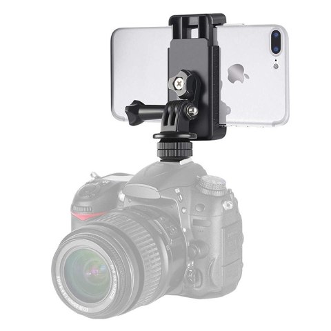 Uchwyt na telefon kamerę sportową GoPro z obrotową głowicą Uchwyt na telefon kamerę sportową GoPro z obrotową głowicą