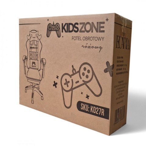 Fotel gamingowy Bunny Gamer obrotowy z podnóżkiem KIDS ZONE KO27R Fotel gamingowy Bunny Gamer obrotowy z podnóżkiem KIDS ZONE KO27R
