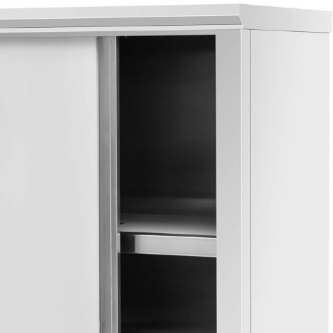 Szafa gastronomiczna magazynowa ze stali nierdzewnej drzwi suwane 200 kg 120 x 50 x 180 cm Szafa gastronomiczna magazynowa ze stali nierdzewnej drzwi suwane 200 kg 120 x 50 x 180 cm