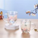 Szklanka termiczna z kwiatkami w środku 300 ml 1szt SZK144
