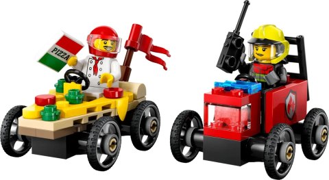 60458 - LEGO City - Zestaw wyścigówek: pizza kontra wóz strażacki 60458 - LEGO City - Zestaw wyścigówek: pizza kontra wóz strażacki