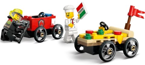 60458 - LEGO City - Zestaw wyścigówek: pizza kontra wóz strażacki 60458 - LEGO City - Zestaw wyścigówek: pizza kontra wóz strażacki